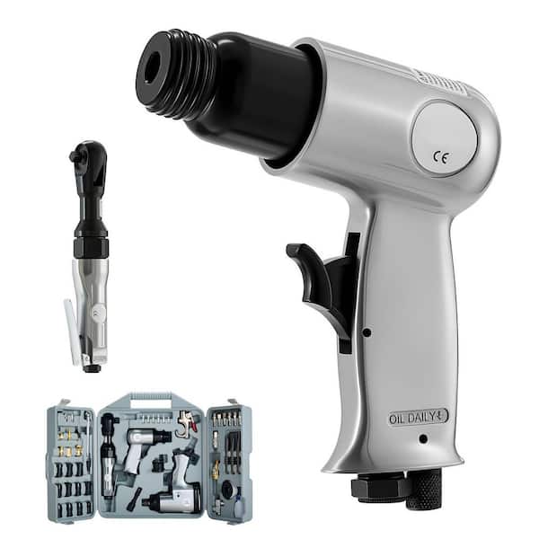 50-Piece Pro Air Tool and Accessories Kit-1/2 in. Air Impact Wrench 3/8 in. Ratchet Wrench 4500BPM Hammer