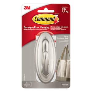 5 pound weight hook Command Towel Hook, Frosted, 5-Pound Capacity, (Pack of 2) Easy to apply Weight Test Large Command Hook
