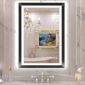 24 in. W x 36 in. H Rectangular Aluminum Framed with 3 Colors Dimmable LED Anti-Fog Wall Mount Bathroom Vanity Mirror
