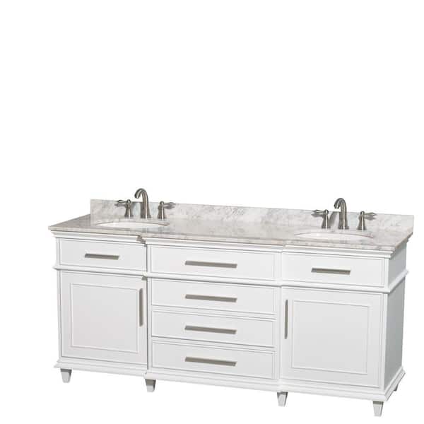 Wyndham Collection Berkeley 72 In, 72 Inch Double Sink Vanity Top Only
