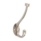 Pilltop 5-1/2 in. Satin Nickel Coat and Hat Hook
