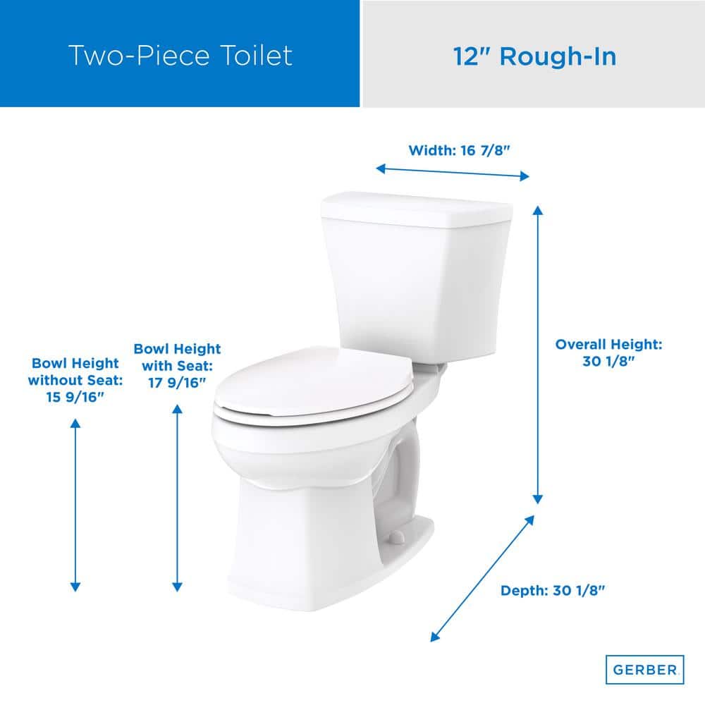 White Vitreous China High Efficiency Elongated Toilet