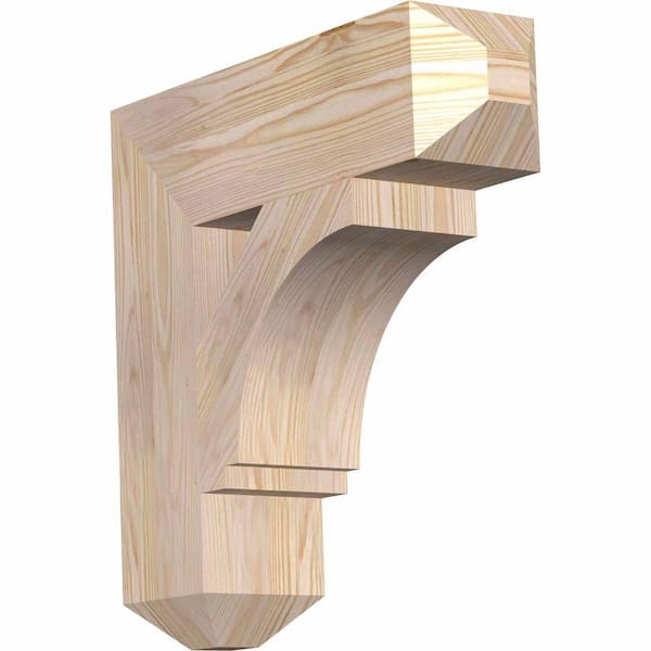 Ekena Millwork 5.5 in. x 22 in. x 22 in. Douglas Fir Imperial Craftsman Smooth Bracket