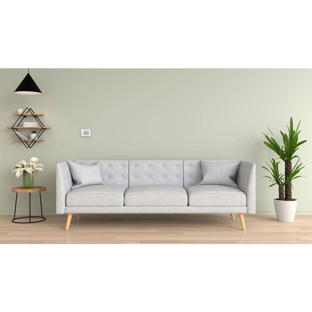 White Digital Non-Programmable Thermostat with Backlit Display