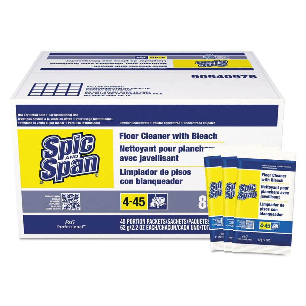 Spic AND Span 2.2 oz. Bleach Floor Cleaner Packets (45/Carton) PGC02010 -  The Home Depot
