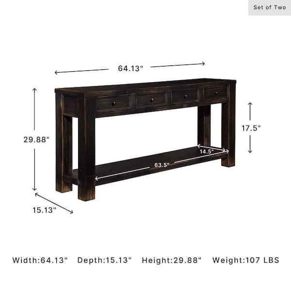Signature DESIGN BY ASHLEY Gavelston 64 in. Black Rectangle MDF