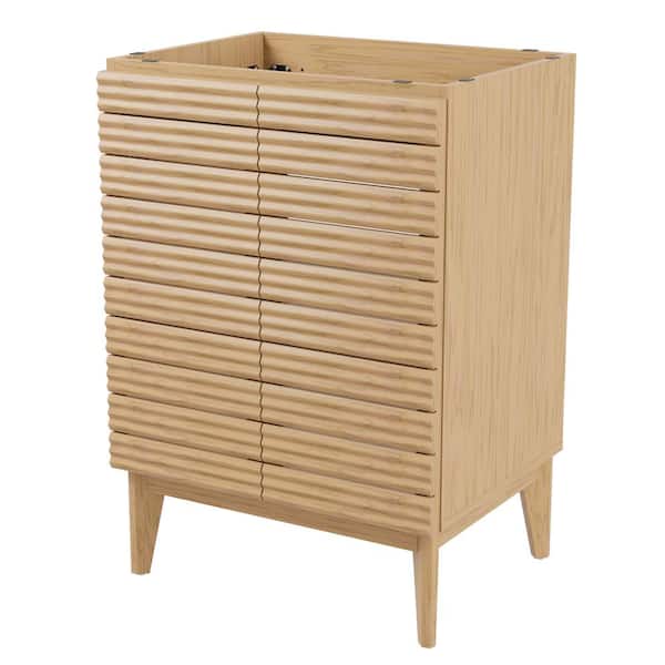 Calandre 24 in. W x 18 in. D x 33 in. H 2-Shelf Bath Vanity Cabinet without Top Sink Basin not Included, Oak