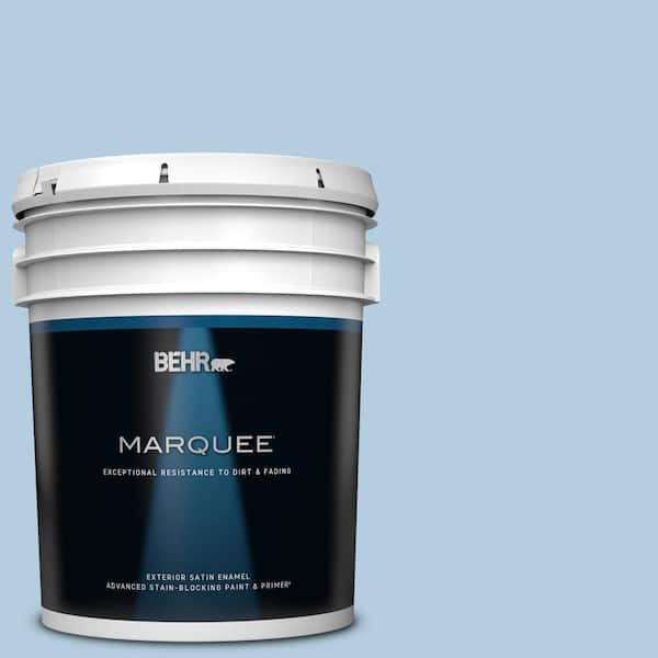 BEHR MARQUEE 5 gal. #PPU14-14 Crystal Waters Satin Enamel Exterior Paint & Primer