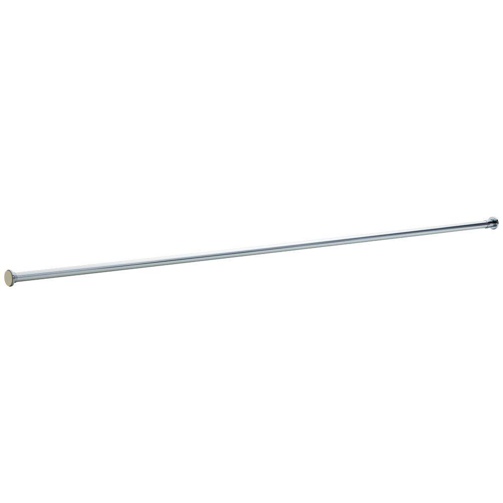 72 in. Stainless Steel Shower Rod in Chrome