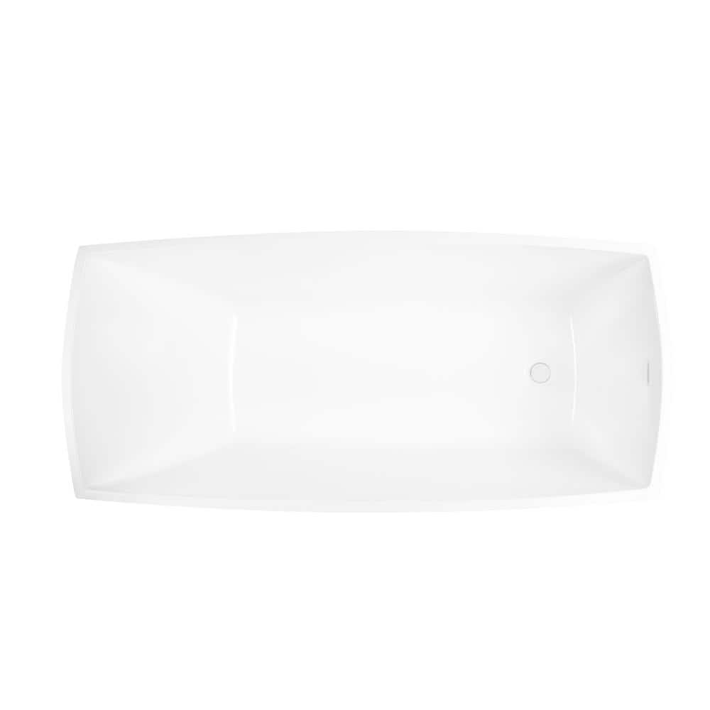 Pure White 67" Acrylic Freestanding Bathtub