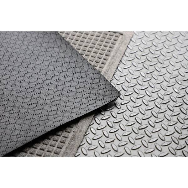 Waterhog Deanna 3'x5' Indoor/Outdoor Door Mat Matterly Mat Size: 22 W x 60 L, Color: Medium Gray