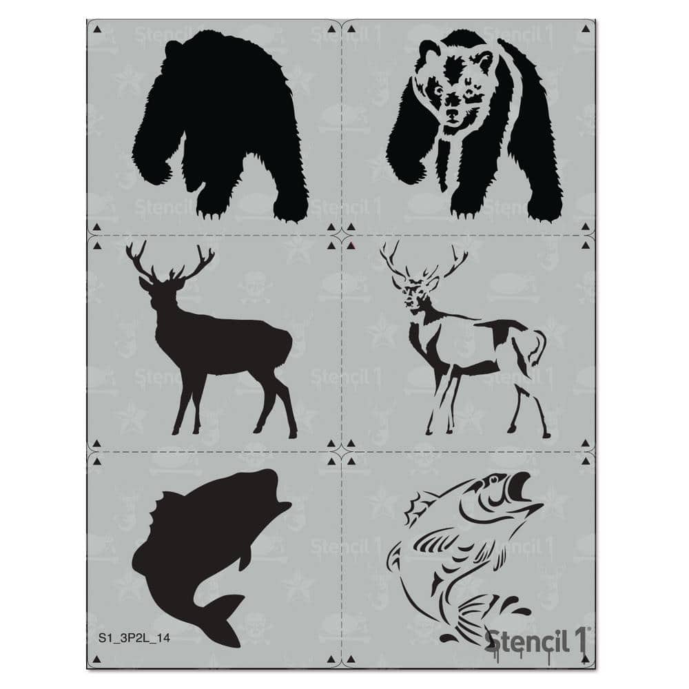Colorations Animal Shape Stencils, 8 inch - Set of 12