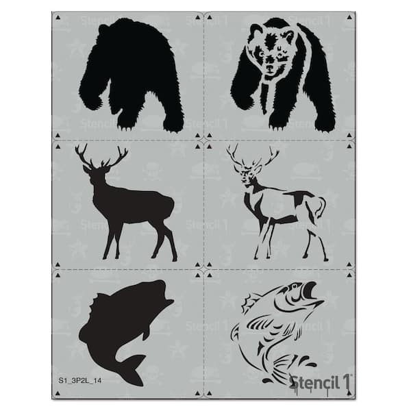 Stencil1 Outdoor Animal Multipack 3ct - Layered Stencil 8.5 x 11