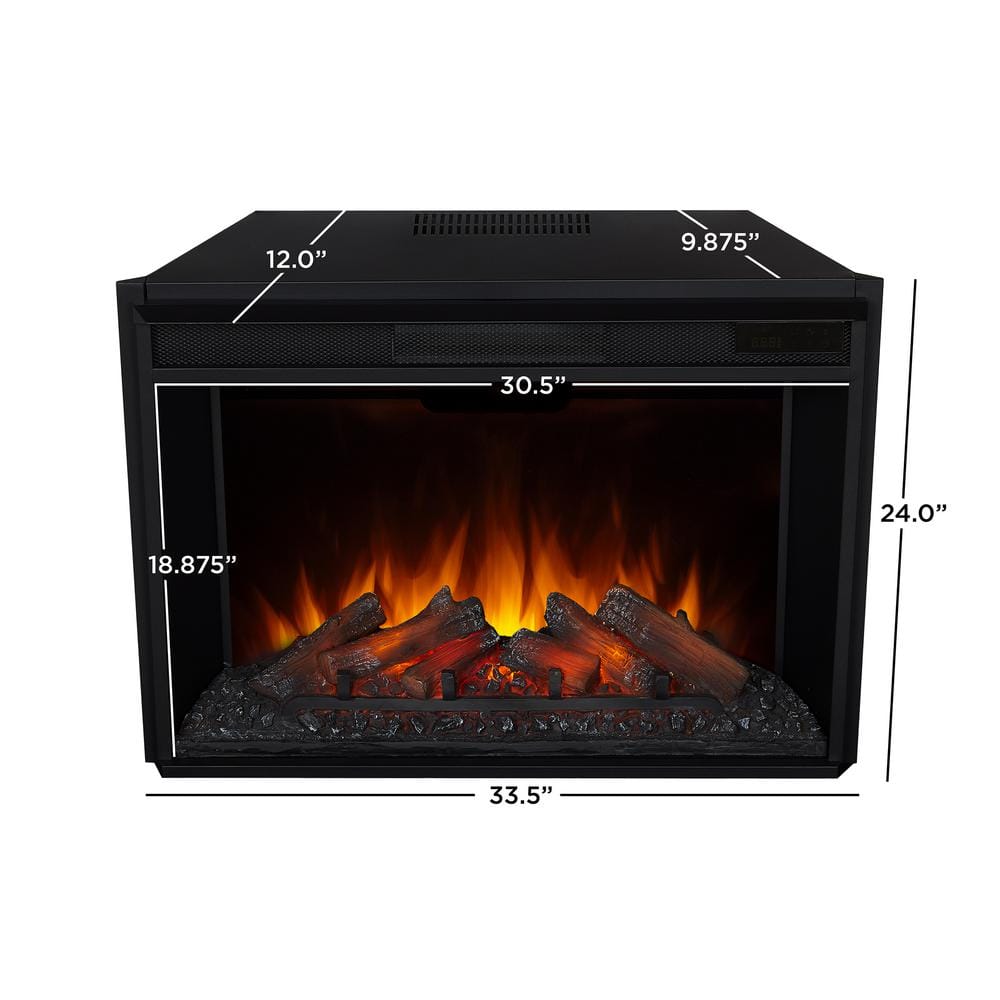 Centennial Grand 56" White Electric Fireplace with Carved Pilasters