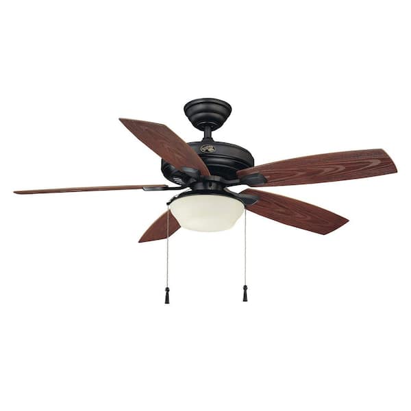 Hampton Bay Gazebo 52 in. LED Indoor/Outdoor Natural Iron Ceiling Fan with Light Kit