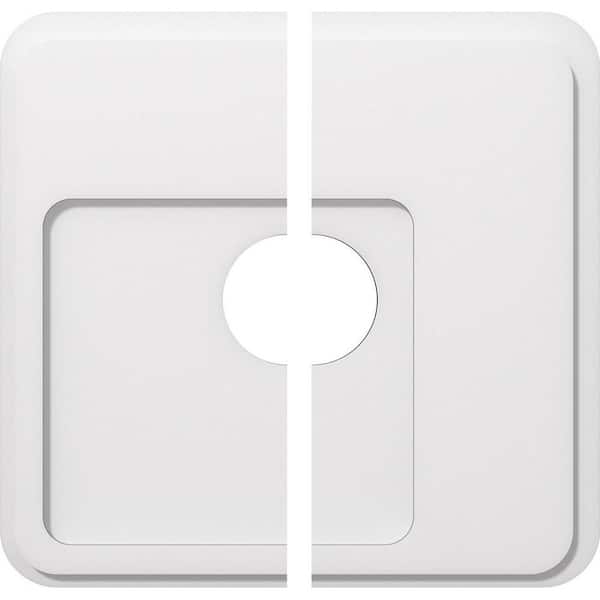 Ekena Millwork 1 in. P X 7-1/2 in. C X 22 in. OD X 5 in. ID Lucan Architectural Grade PVC Contemporary Ceiling Medallion, Two Piece