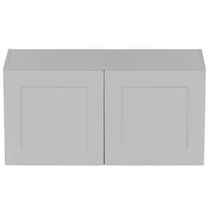 Cambridge Gray Shaker Assembled Wall Kitchen Cabinet (30 in. W x 12.5 in. D x 15 in. H)