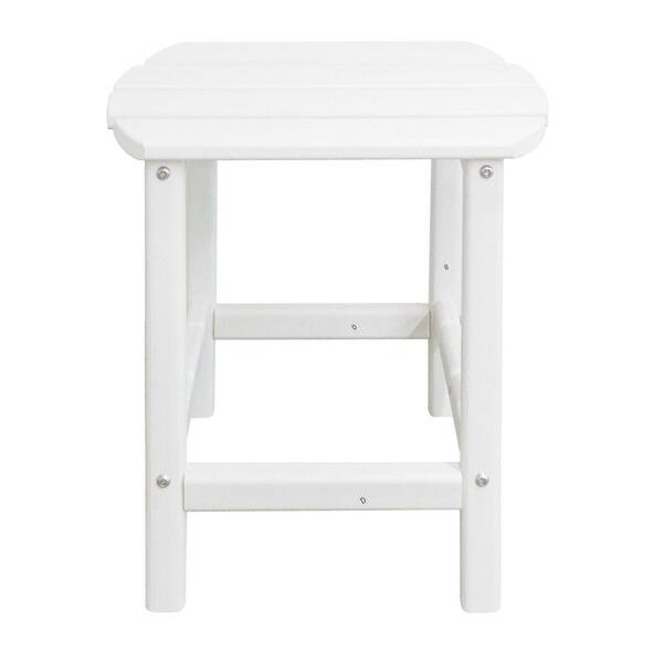 Cisvio 18 In White Resin Patio HDPE Outdoor Side Table D0102HAECRU   Outdoor Side Tables D0102haecru 64 600 