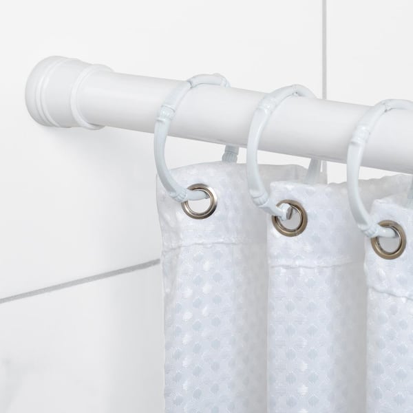 27-40 Inches Zenna Home Adjustable Tension Stall Shower Rod White 