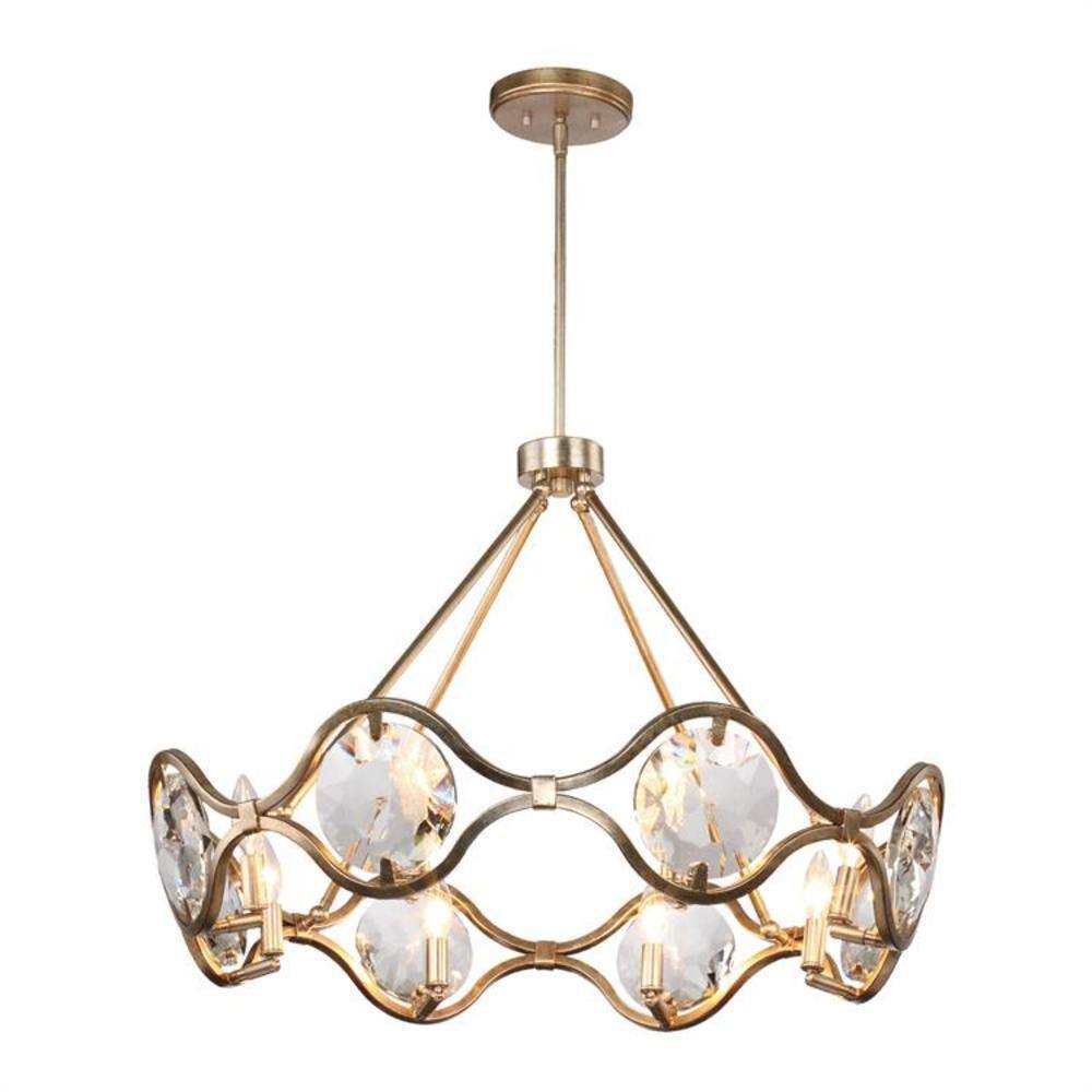 Crystorama Quincy 8-Light Distressed Twilight Standard Chandelier  QUI-7628-DT - The Home Depot