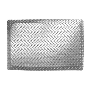 Diamond Plate Anti-fatigue Mat Gray 2 ft. x 10 ft. x 9/16 in. Commercial Mat