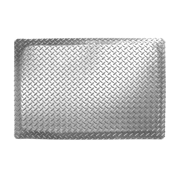 Diamond Plate Anti-fatigue Mat Gray 2 ft. x 5 ft. x 9/16 in. Commercial Mat