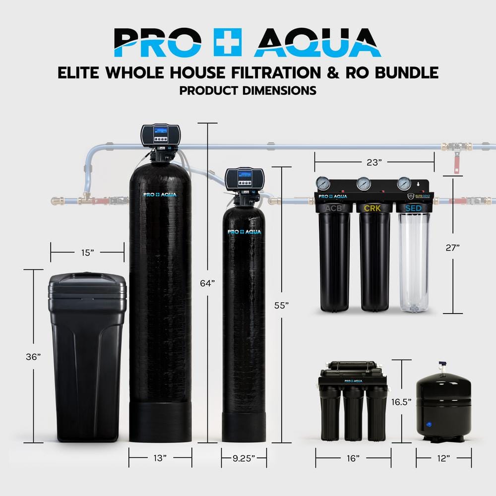 Elite 5-Stage Black Multi-Method Whole House Water Filtration System