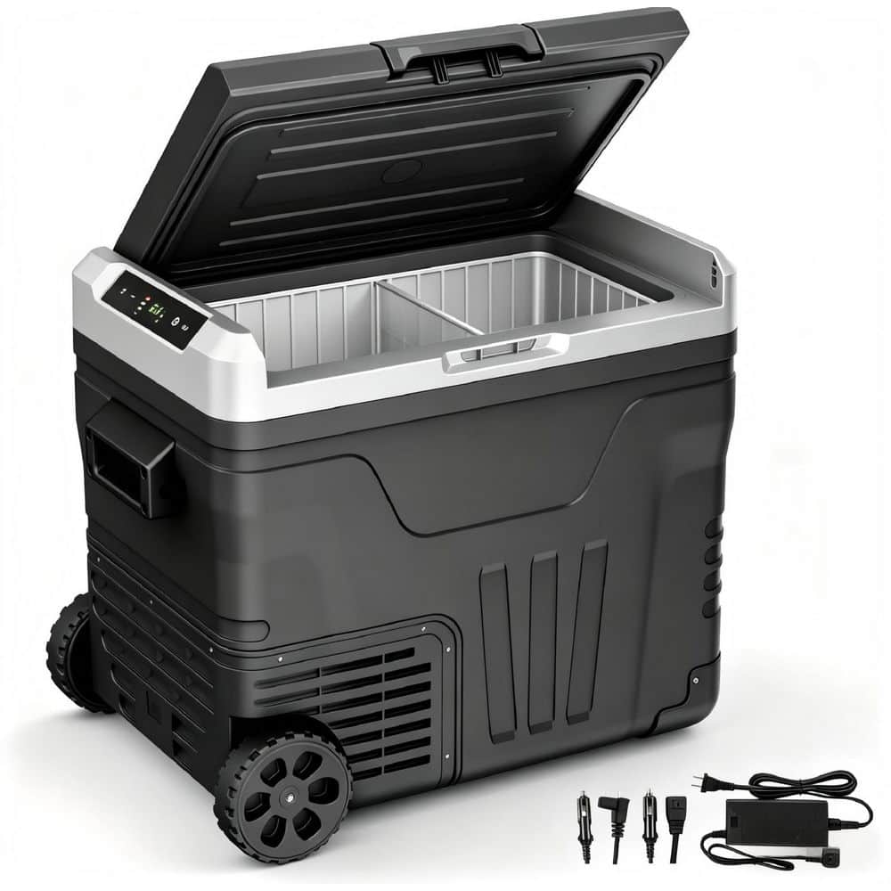 1.77 cu. ft. Car Refrigerator Outdoor Refrigerator with Dual Zone and Wheels in Black price history on PriceWatchPro