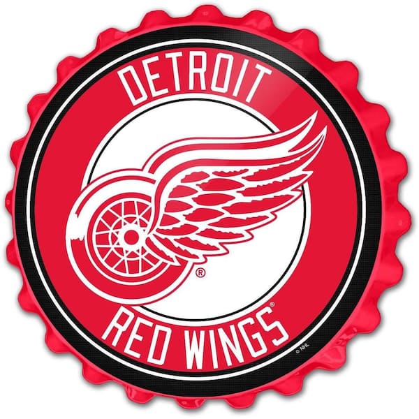 The Fan-Brand 19 in. Detroit Red Wings Plastic Bottle Cap Decorative Sign  NHDTRW-210-01 - The Home Depot