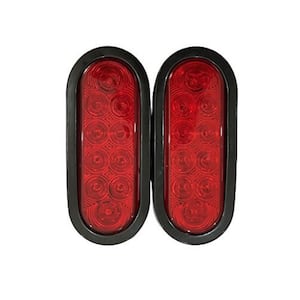 6 in. LED Submersible Oval LED Stop/Turn Trailer Tail Light (2-Pack)