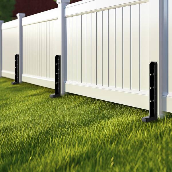 Fence Post Anchor Repair Kit, 2 Pack, 2 in. x 2 in. Inner Dia, Heavy Duty Steel Post Support Stakes Composite