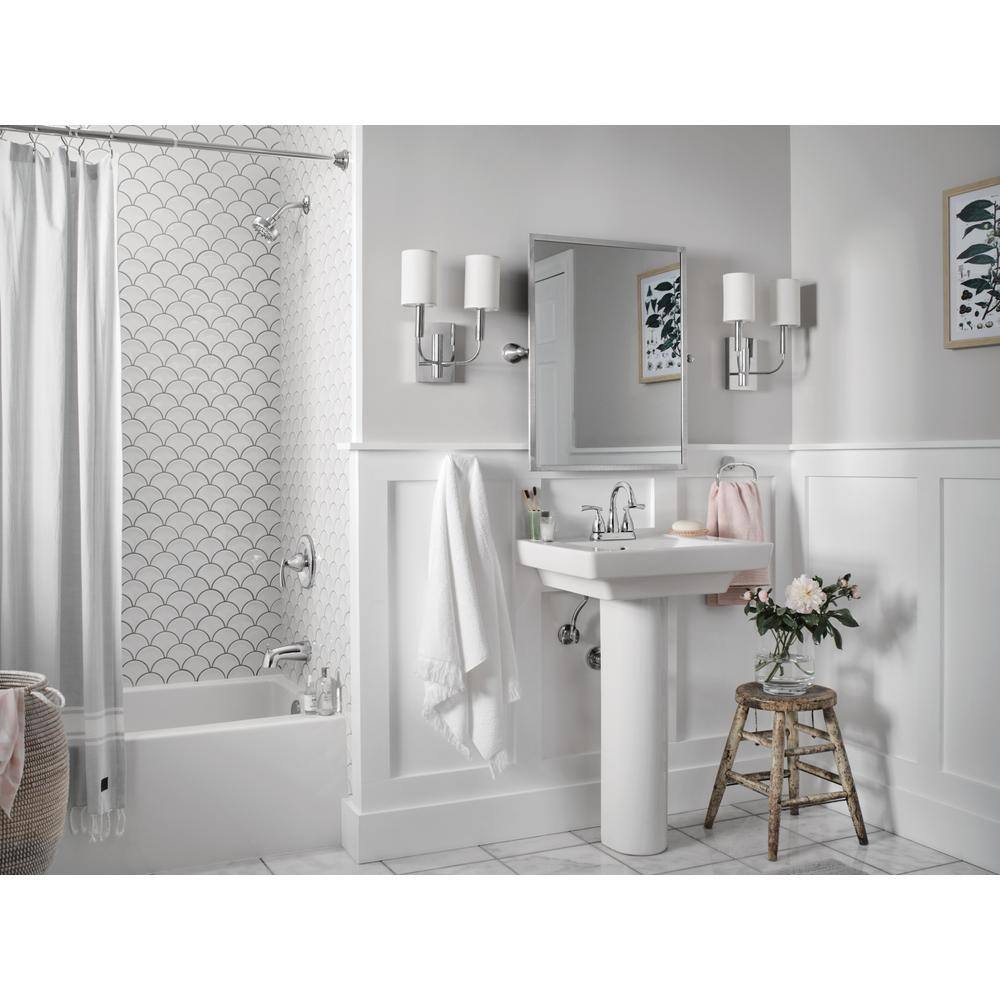 Essie Chrome 4-Inch Centerset 2-Handle Bathroom Faucet