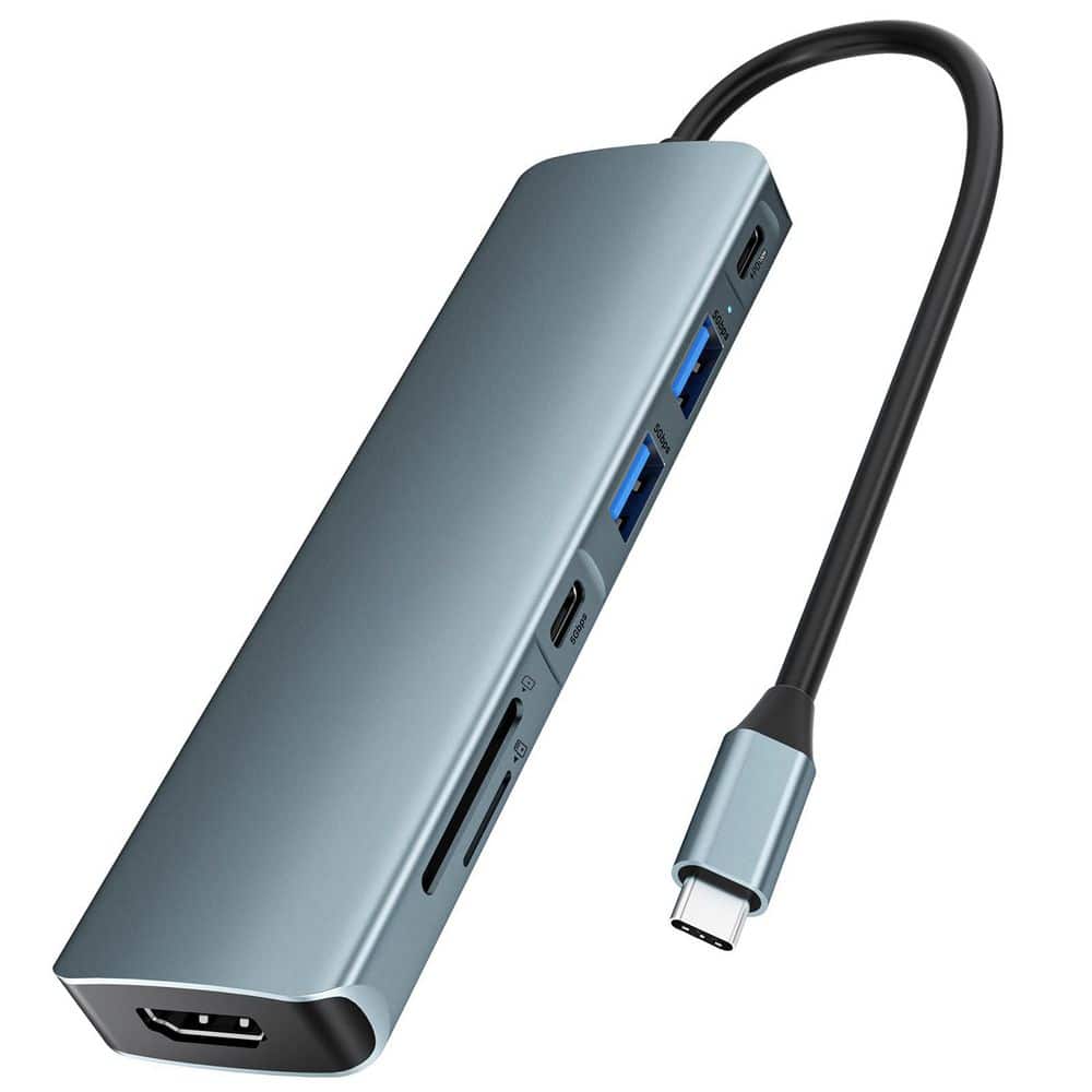 USB C Hub 7 in 1 Adapter with HDMI Splitter 2 USB-A 3.1 Ports 5 Gbps Type-C Data Port and 100W PD Charging price history on PriceWatchPro