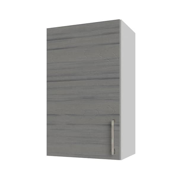Miami Weatherboard 18 in. X 12 in. X 30 in Outdoor Wall Cabinet in Dark Ash Matte