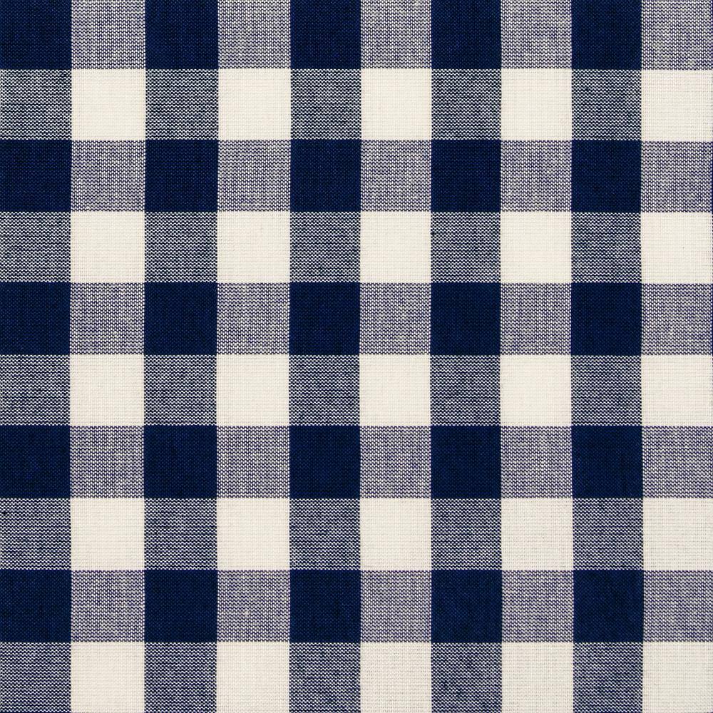 Navy Buffalo Check Cotton Polyester Door Curtain Panel 54x40
