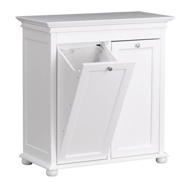 Hampton Harbor 26 in. Double TiltOut Hamper in White BF20193WH The Home Depot
