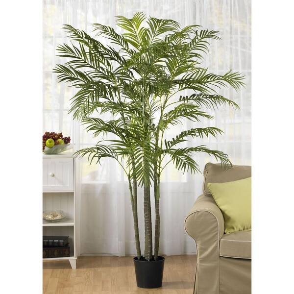 Two 6' Areca Artificial Palm Trees Silk Plants New 116 