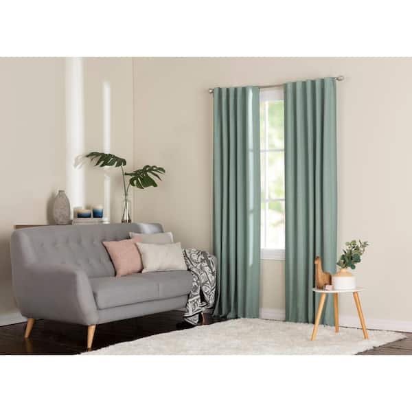 Natco Wakefield 42 in. W x 84 in. L Polyester Blackout Window Panel in Teal