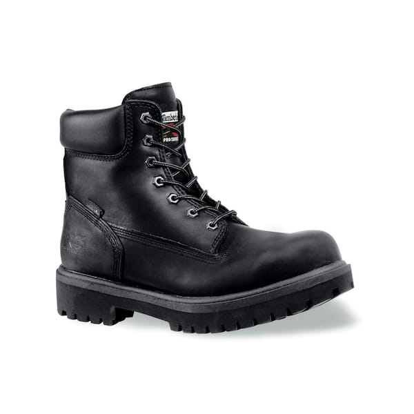 Timberland PRO Men's Direct Attach Waterproof Insulated 6 in. Work Boots Steel Toe Black Size 12(M)