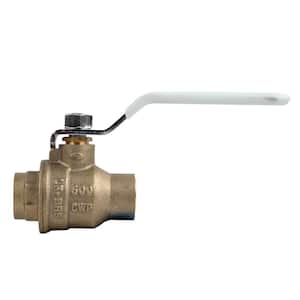 1/2 in. Lead Free Brass Solder Ball Valve with Stainless Steel Ball and Stem