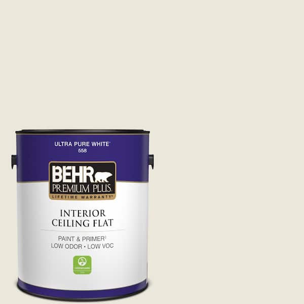 1 gal. #BXC-32 Picket Fence White Ceiling Flat Interior Paint