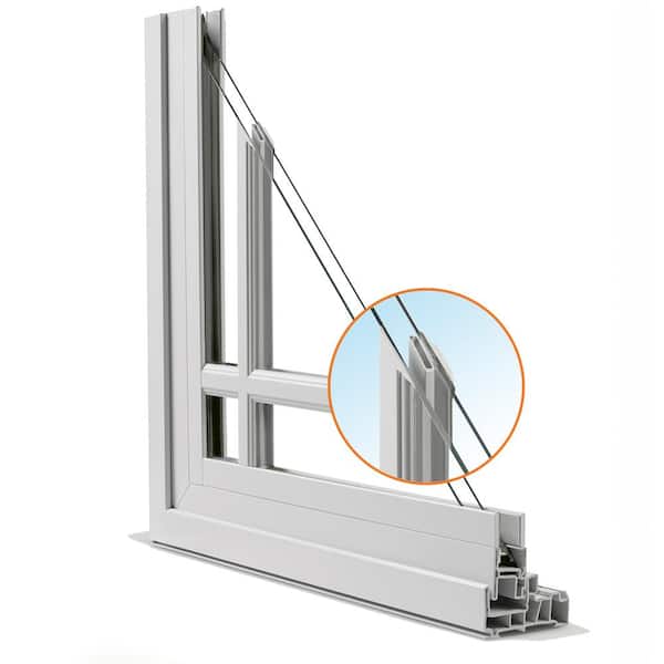 JELD-WEN 36 in. x 42 in. V-4500 Series White Single-Hung Vinyl