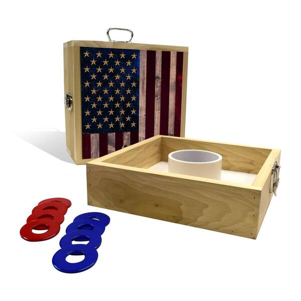 IPG Global Marketing Rustic American Flag Washer Toss Game