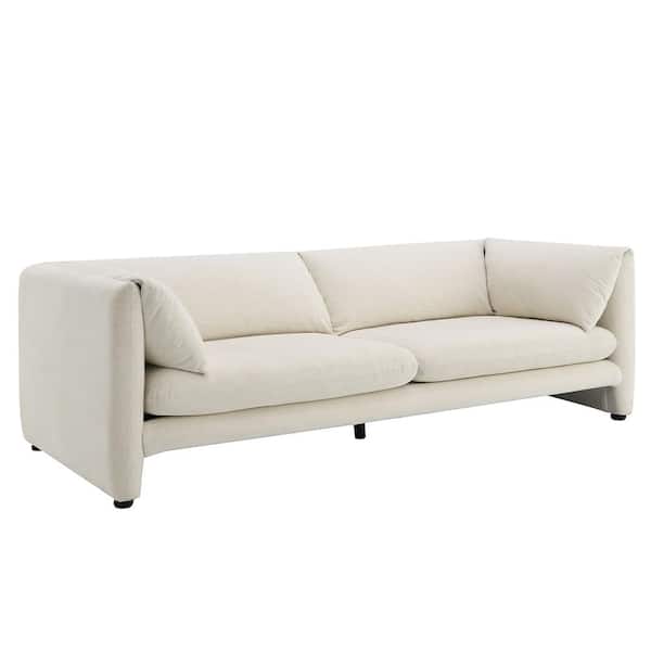Acme Furniture Jaeda 37 in. Straight Arm Linen Rectangle No Additional Features Sofa in Beige Linen