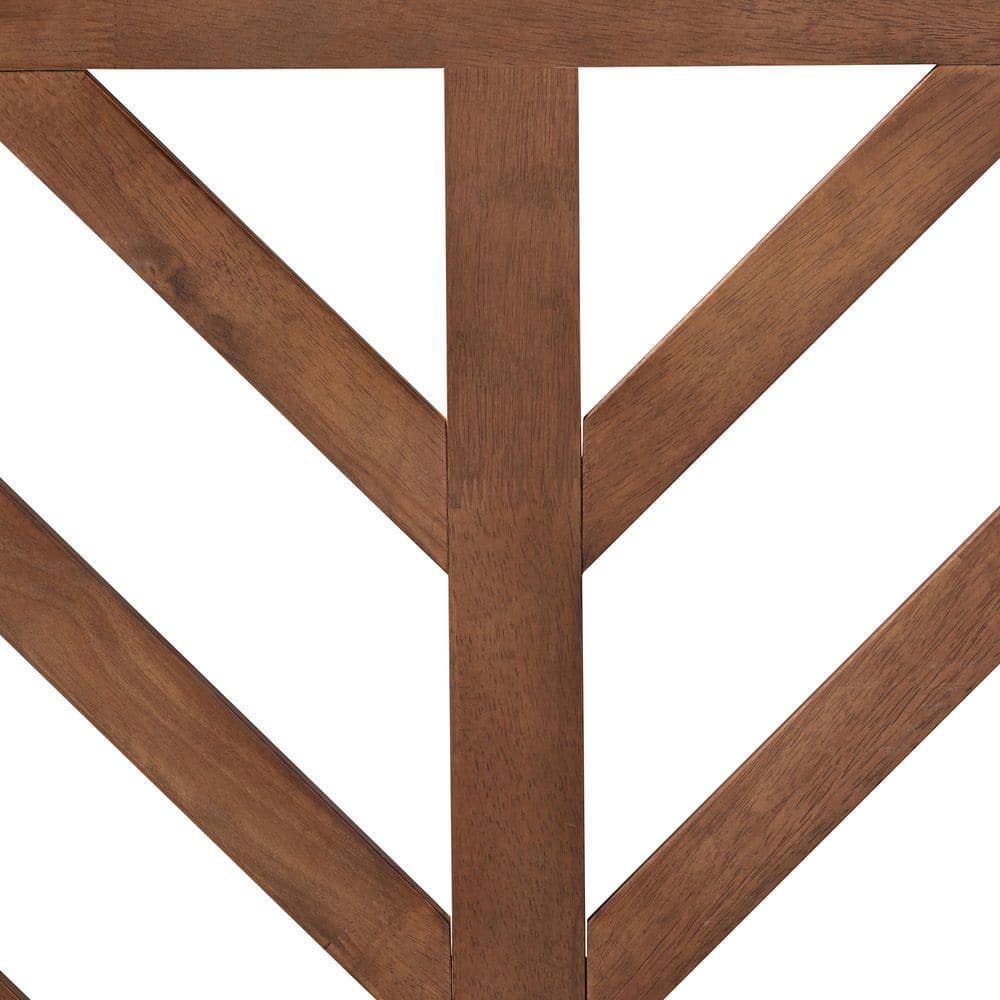 Belisma Queen Ash Walnut Wood Chevron Headboard