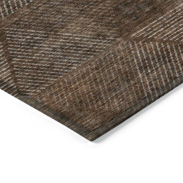 Chantille Machine Washable Indoor/Outdoor Abstract ACN777 Brown 2 ft. 3 in. x 7 ft. 6 in. Area Rug