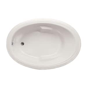Studio Oval 65 in. Acrylic Oval Drop-in Non-Whirlpool Bathtub in White