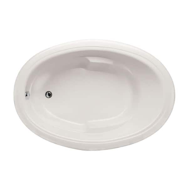 Studio Oval 72 in. Acrylic Oval Drop-in Air Bath Bathtub in White