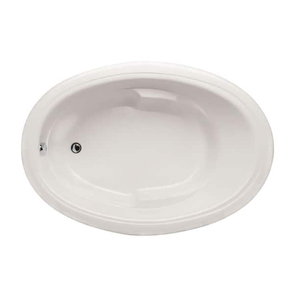 Hydro Systems Studio Oval 72 in. Acrylic Oval Drop-in Non-Whirlpool Bathtub in White