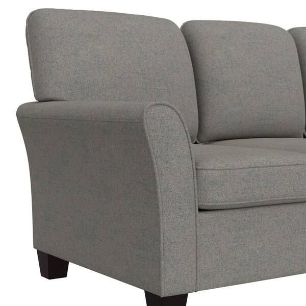 Lorell Quintessence Upholstered Sofa With Lumbar Support GrayNatural -  Office Depot